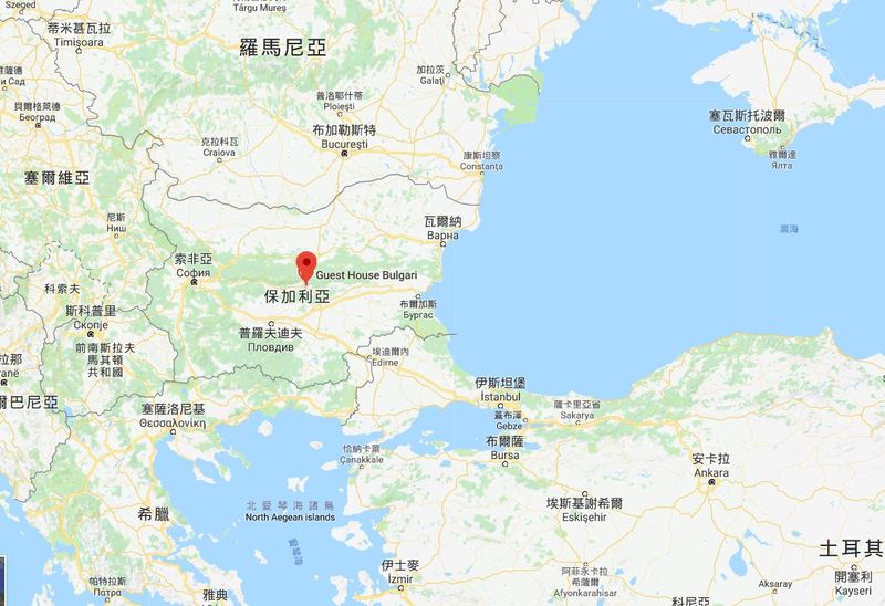 保加利亞地圖。 圖 : 翻攝自google地圖
