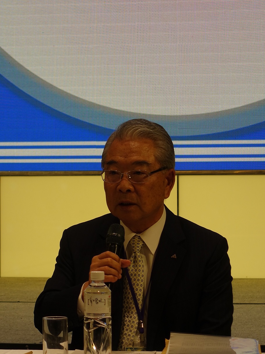 許勝雄代理董事長舉行座談。 圖：海基會 / 提供
