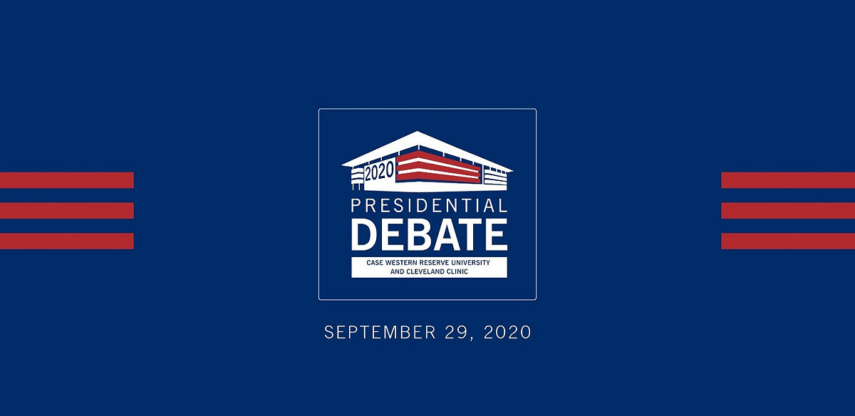 2020美國總統大選第1場電視辯論會，在俄亥俄州克里夫蘭的凱斯西儲大學舉行。 圖：翻攝自凱斯西儲大學