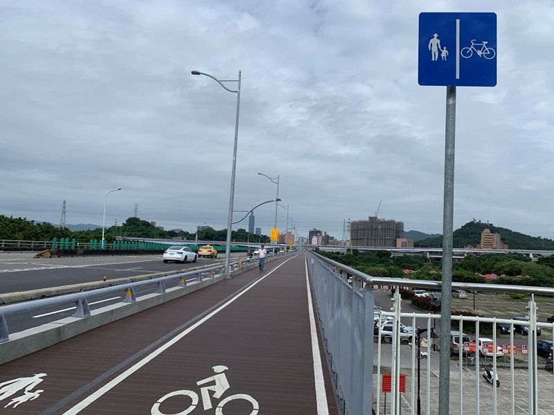 福和橋南側自行車道。 圖：新北市政府交通局／提供