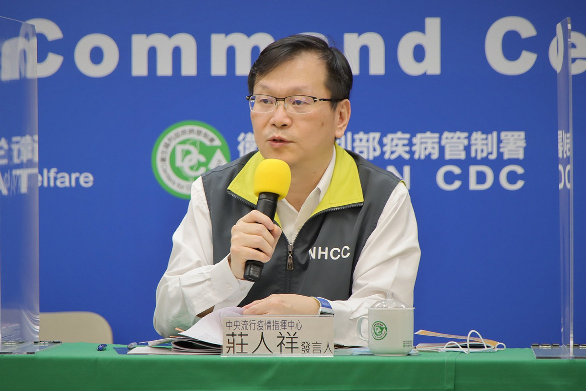 中央流行疫情指揮中心發言人莊人祥。 圖：中央流行疫情指揮中心/提供