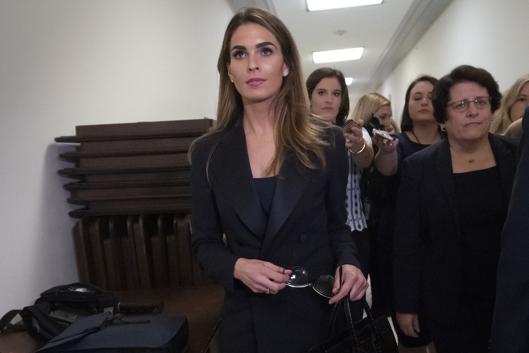 川普貼身幕僚希克斯（Hope Hicks）驚傳出感染武漢肺炎。 圖：達志影像/美聯社