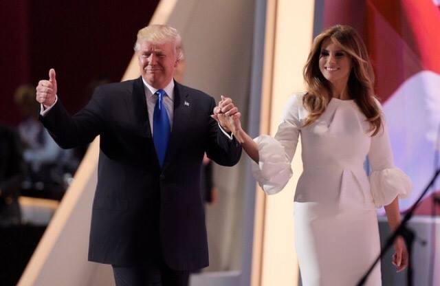 美國總統川普和第一夫人梅蘭妮亞。 圖：翻攝自Melania Trump臉書（資料照）