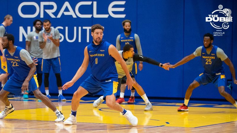 勇士官方曬出當家射手「K湯」Klay Thompson訓練照。 圖／取自Golden State Warriors官方推特