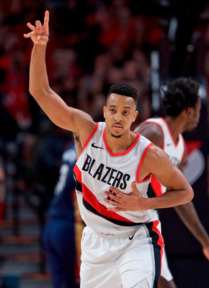拓荒者一哥CJ McCollum。 圖／美聯社／達志影像