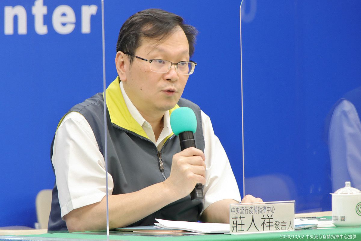 中央流行疫情指揮中心發言人莊人祥。 圖：中央流行疫情指揮中心/提供