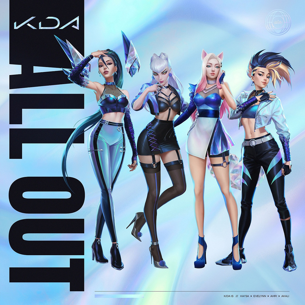 K/DA首張單曲《ALL OUT》將在11月6日推出。 圖：翻攝自推特