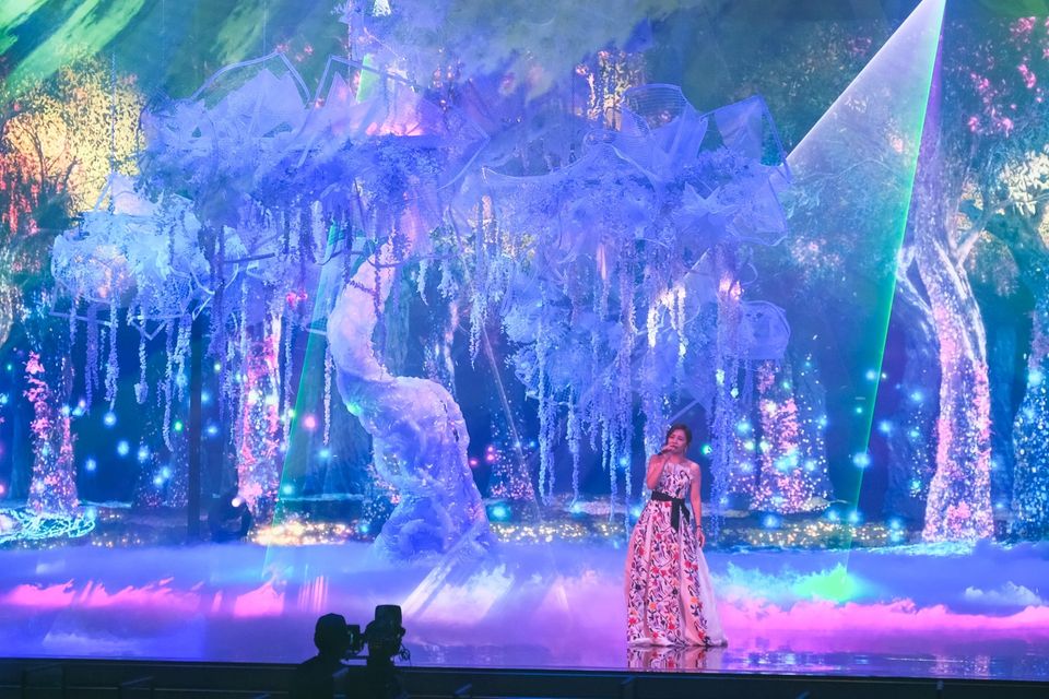 入圍最佳女歌手梁靜茹演唱〈如果有一天〉、〈我好嗎〉、〈可惜不是你〉、〈會呼吸的痛〉及〈崇拜〉等經典歌曲。 圖：取自ＧＭＡ金曲臉書