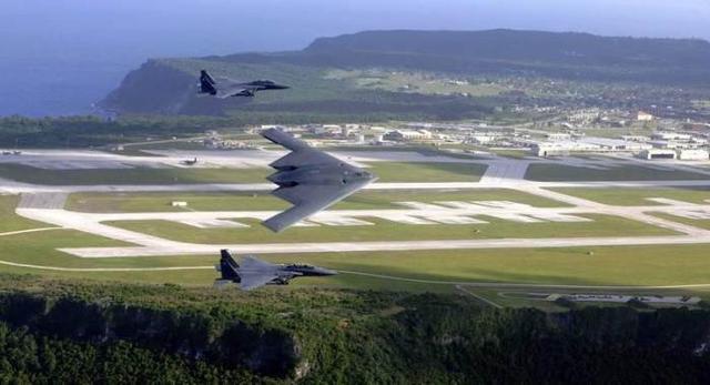 關島美軍基地。 圖 : 翻攝自微信 / 潮海郎山號