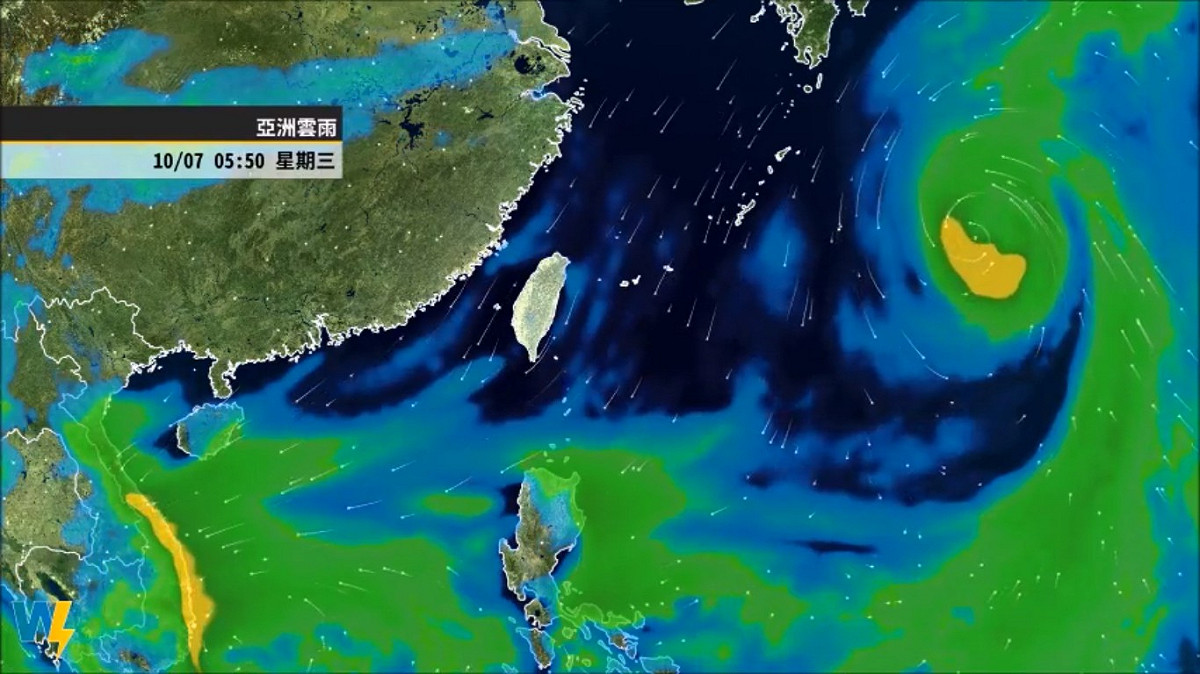 本週台灣受東北風增強影響，北部及東北部地區氣溫偏涼。至於位在日本東南方海面的輕颱昌鴻，未來路徑週五(9日)會是關鍵。 圖：翻攝天氣風險臉書粉絲專頁