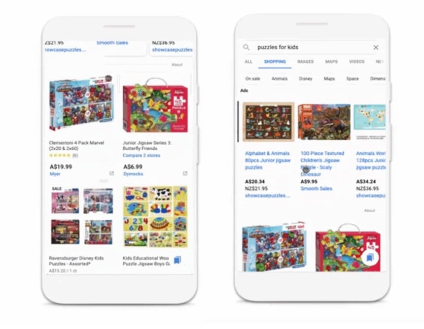 Google宣布擴大服務，讓亞太區零售商可免費在Google購物分頁刊登商品廣告。 圖：新頭殼合成