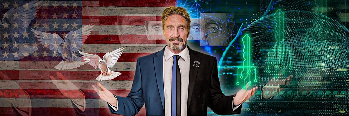 防毒軟體McAfee創辦人邁克菲（John McAfee）在西班牙被捕。 圖：取自John McAfee推特
