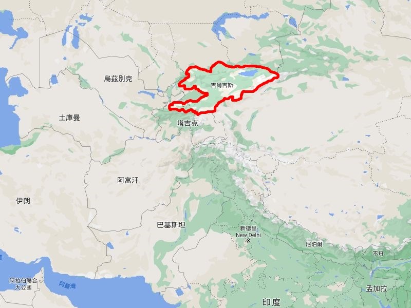 中亞國家吉爾吉斯國會選舉後爆發反政府示威。（圖取自Google地圖網頁google.com/maps）