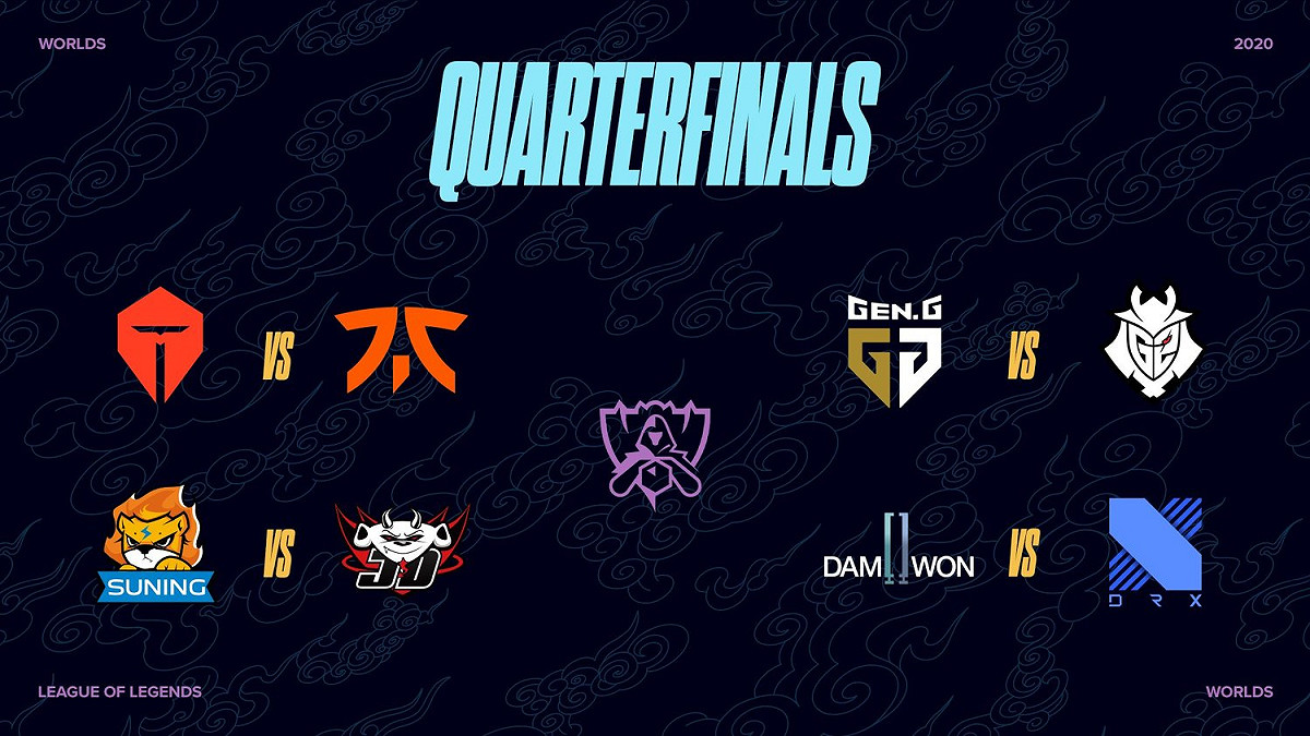 《英雄聯盟》八強賽組合 圖：翻攝自 lol esports 推特