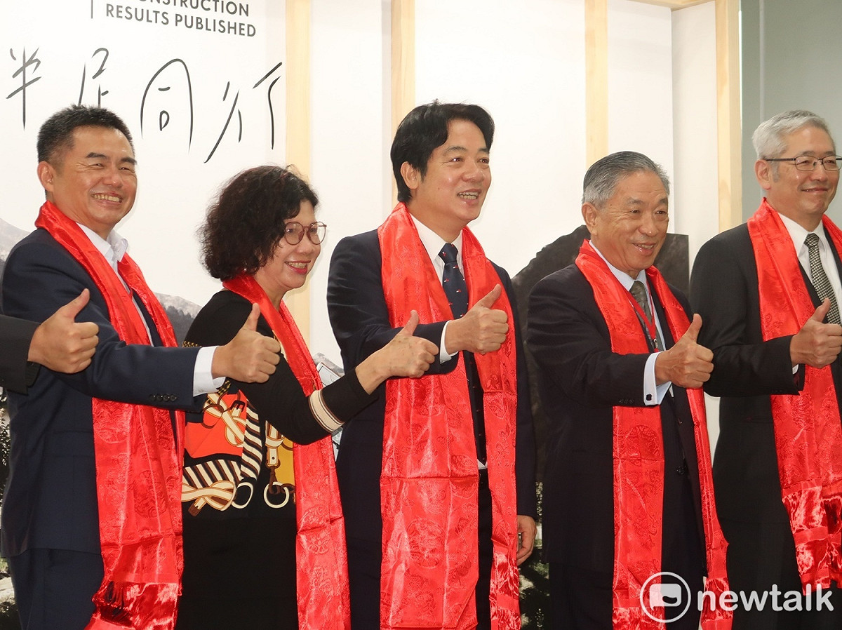 副總統賴清德12日出席「尼泊爾災後重建成果展」開幕記者會。 圖：林朝億/攝