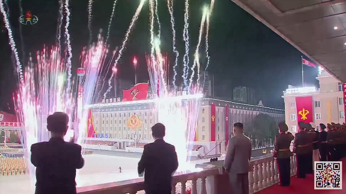 北韓選在10月10日凌晨舉行閱兵典禮。 圖：翻攝自Korean Central TV  Youtube