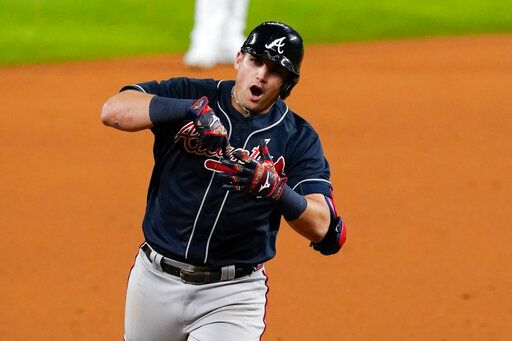 Austin Riley9局敲出致勝轟。 圖／美聯社／達志影像