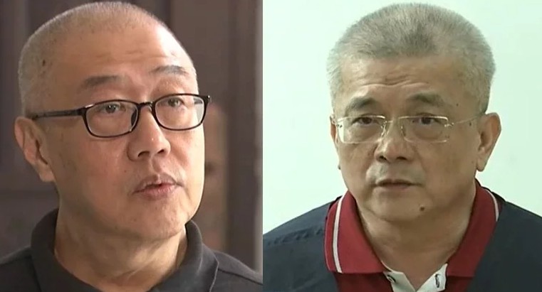 中國官媒央視連續3天宣傳「台諜案」，13日又公布兩人，施正屏（左）及蔡金樹（右）。 圖：圖取自weibo.com/cctvxinwen