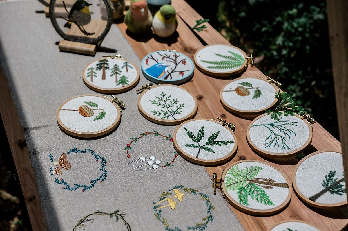 手作之森-植物刺繡 圖：新竹林區管理處／提供