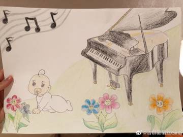 吉娜微博上的畫作。 圖：翻攝自吉娜愛麗絲Gina微博