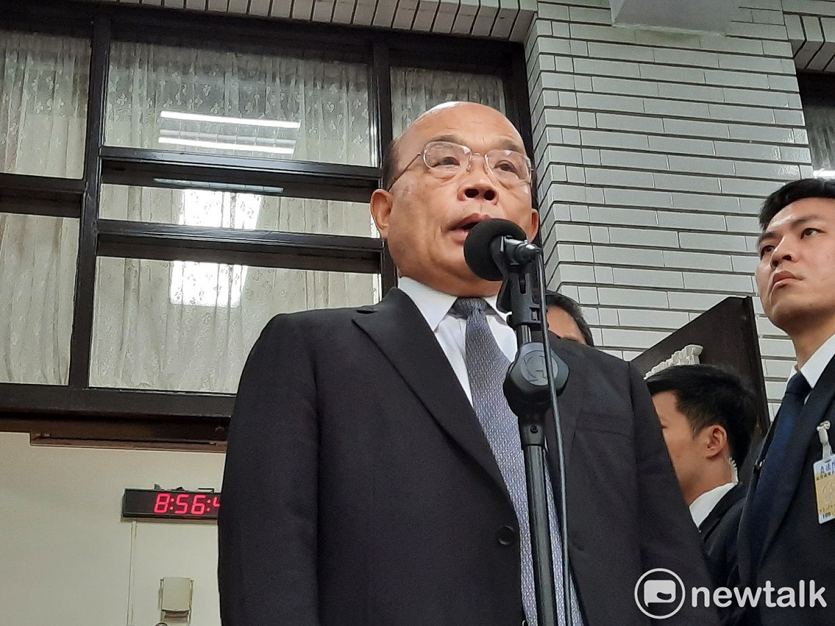 馮世寬罵吳怡農「渣男」，蘇貞昌認為，不應該形容人家是渣男。 圖:陳佩君/攝