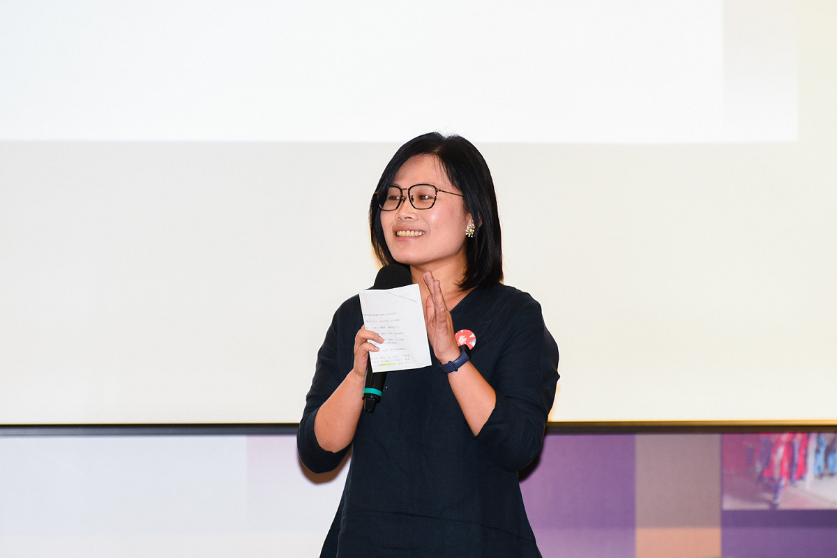 桃園市文化局黃蘭燕科長，分享國家文化記憶庫收存眷村相關素材之歷程與成果。 圖：文化部/提供