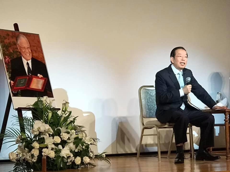 駐日代表謝長廷18日受邀談前總統李登輝。 圖：擷自謝長廷臉書