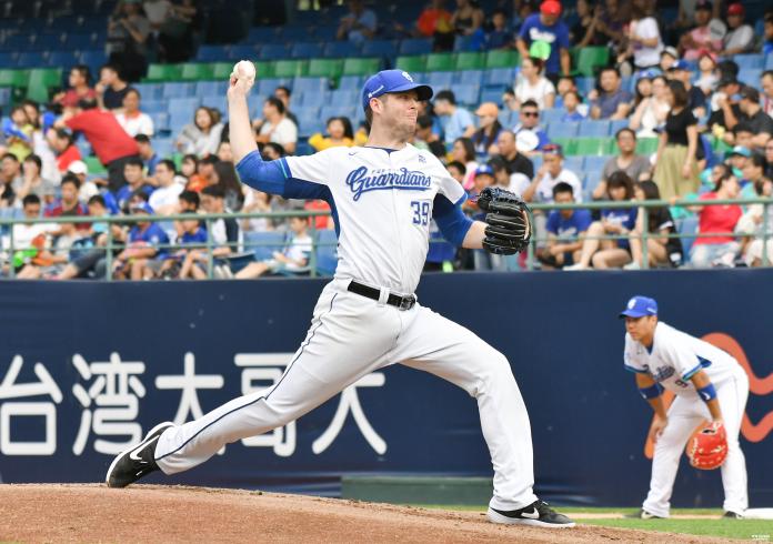 富邦悍將洋投羅力。 圖／記者葉政勳攝 , 2019.07.06