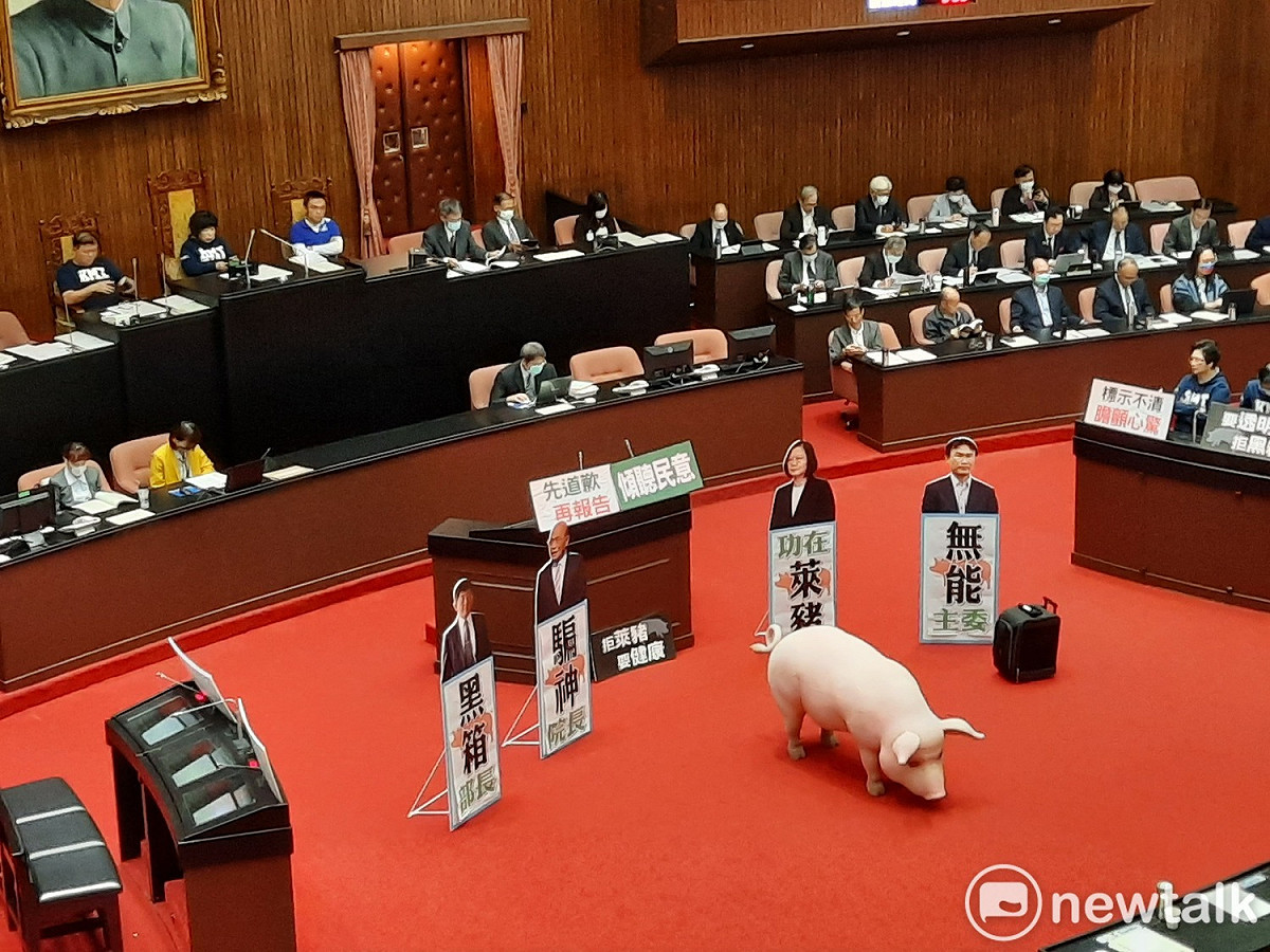 國民黨四度杯葛議場，要求蘇貞昌道歉。 圖：陳佩君/攝