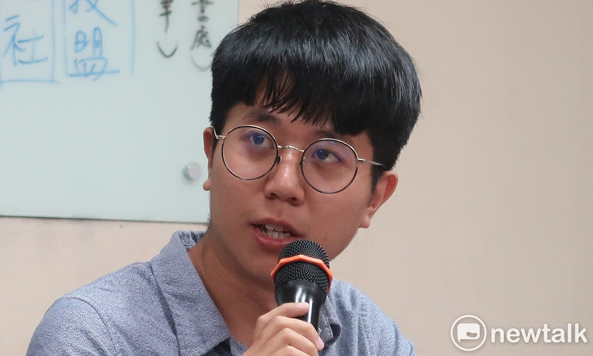 台灣青年民主協會理事長張育萌。 圖：林朝億/攝