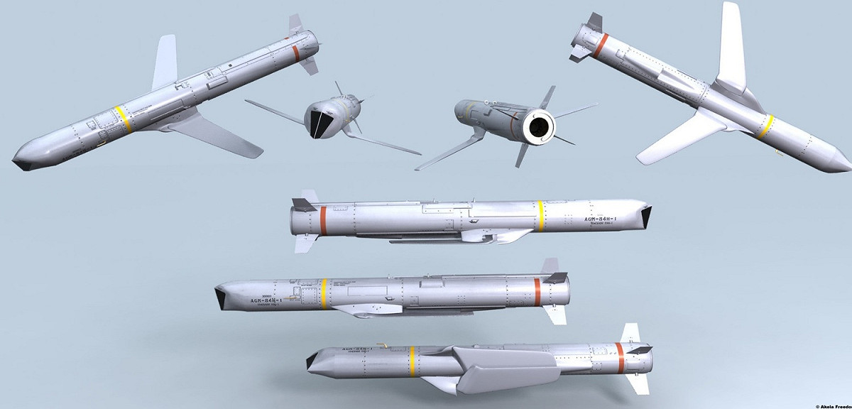 波音（Boeing）製造的AGM-84H/K SLAM-ER空對地飛彈。美國務院宣布將賣給台灣的三項軍售案之一。 圖:擷取自網路