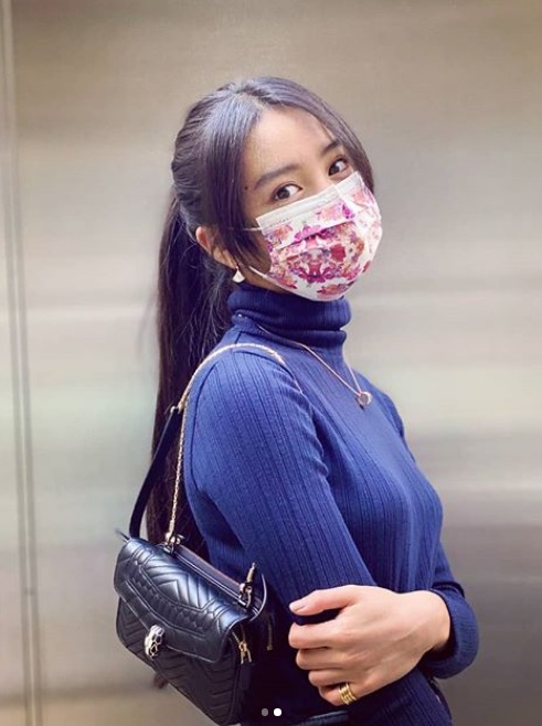 木村光希捨不得丟台灣口罩 圖:擷取自IG