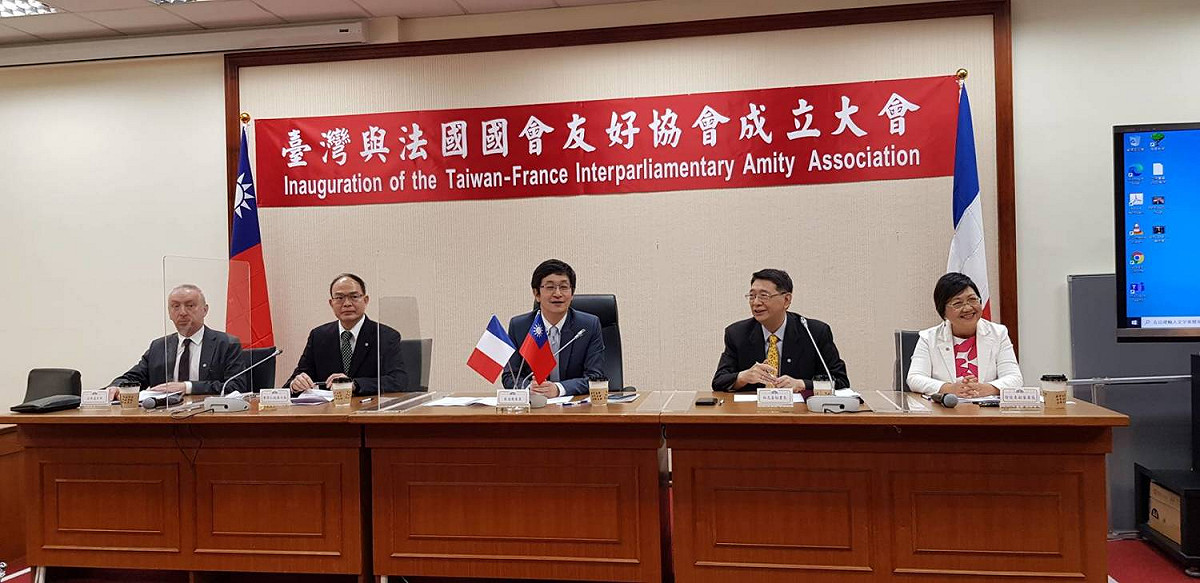 台灣與法國國會友好協會由蔡適應擔任會長。 圖:蔡適應辦公室提供