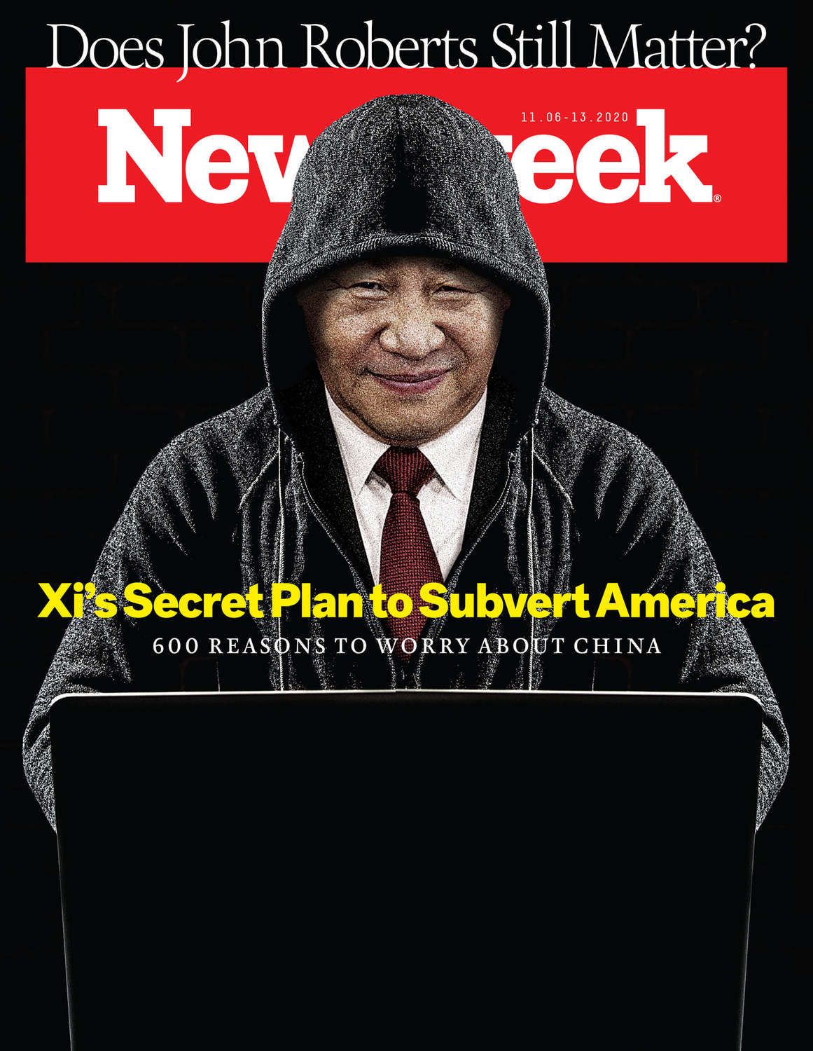 美國《新聞週刊》以「習近平密謀顛覆美國─600個擔心中國的理由」為標題，直指中國在美國總統大選前引起混亂，企圖影響選情。 圖：翻攝Newsweek臉書