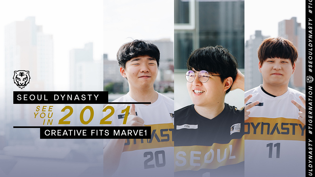 首爾王朝今日再與三位選手Marve1、Fits、Creative完成續約。 圖：翻攝自首爾王朝推特