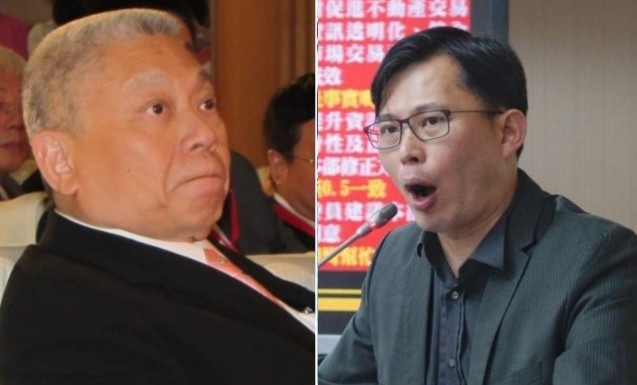 黃國昌(右)日前揭露中天電視高層的微信群組擷圖，引發外界關注。 圖：新頭殼合成