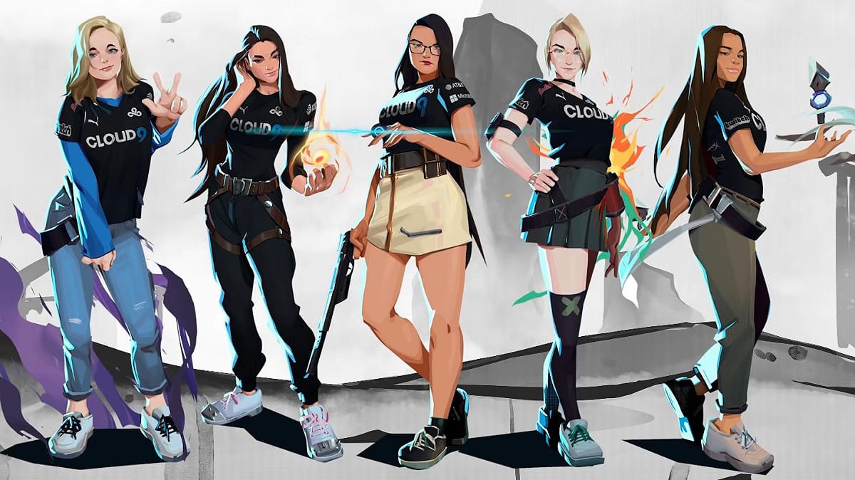 C9簽下在FTW夏季表演賽全勝奪冠的MAJKL戰隊，成立「C9 White」全女子戰隊。 圖：翻攝自Youtube