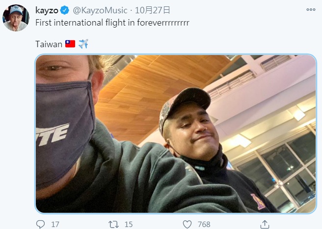知名DJ KAYZO 圖:擷取自推特
