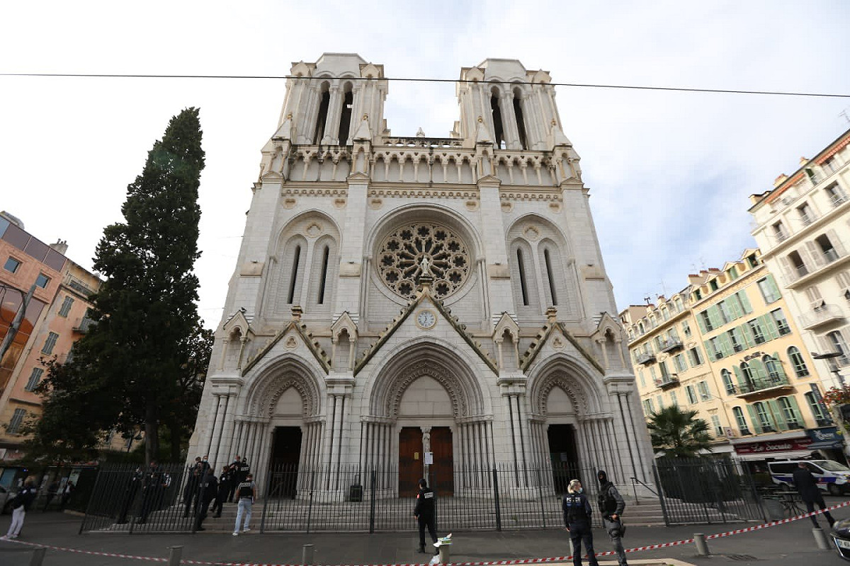 尼斯聖母教堂（Notre-Dame de Nice）。 圖：翻攝Christian Estrosi推特