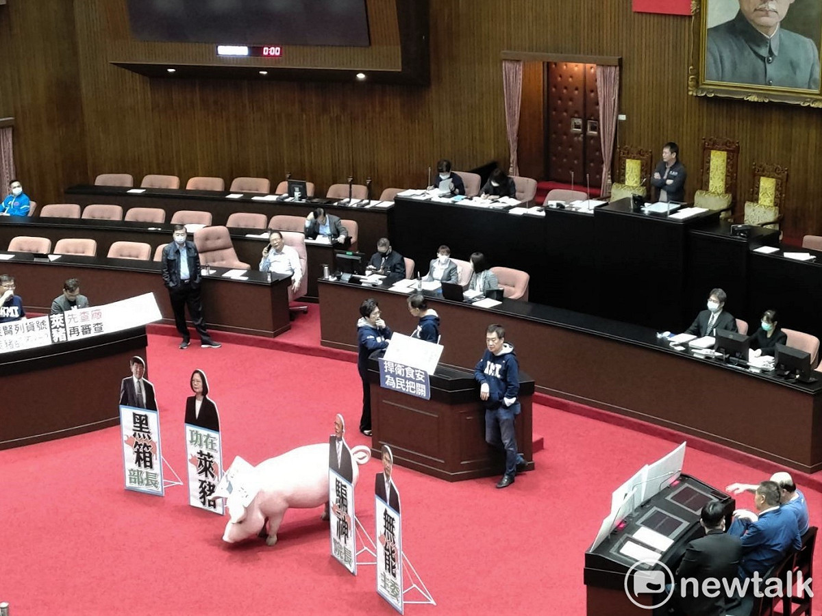 國民黨立委持續杯葛議事，不讓行政院長蘇貞昌做施政報告。 圖：黃建豪/攝