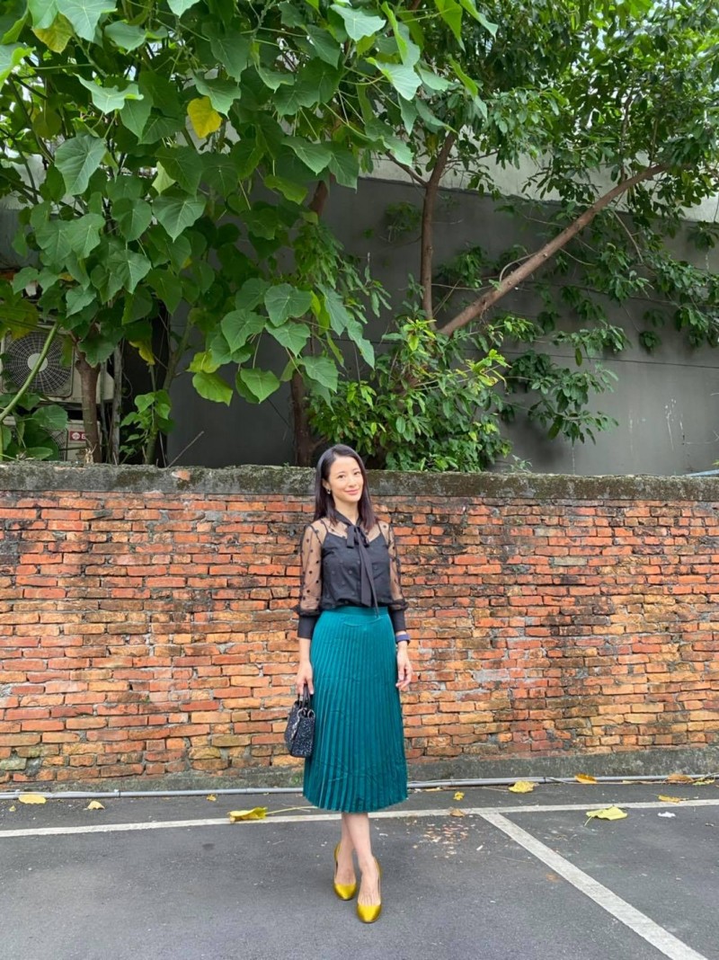 李蒨蓉不知「國家祈禱早餐會」已取消，30日一早，仍盛裝準備出席。 圖：翻攝臉書