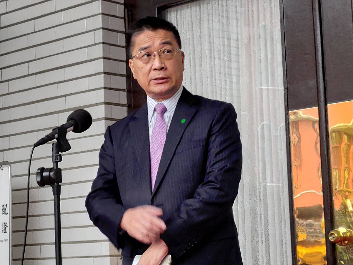 徐國勇今天在立法院接受媒體訪問。 圖:黃建豪/攝