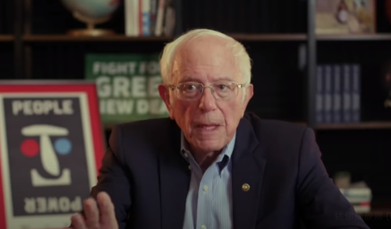 民主黨參議員桑德斯（Bernie Sanders）。 圖 : 翻攝自youtube(The Tonight Show Starring Jimmy Fallon )