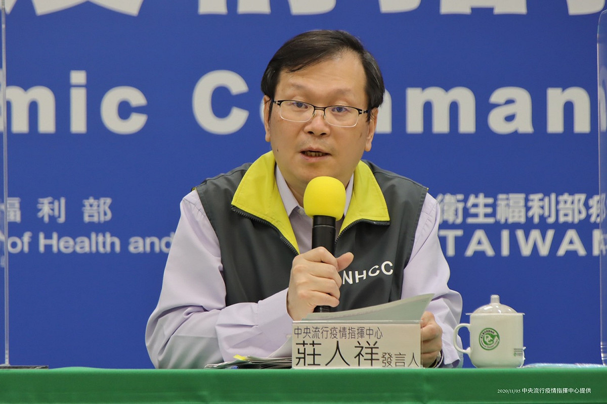 中央流行疫情指揮中心發言人莊人祥。 圖：中央流行疫情指揮中心/提供