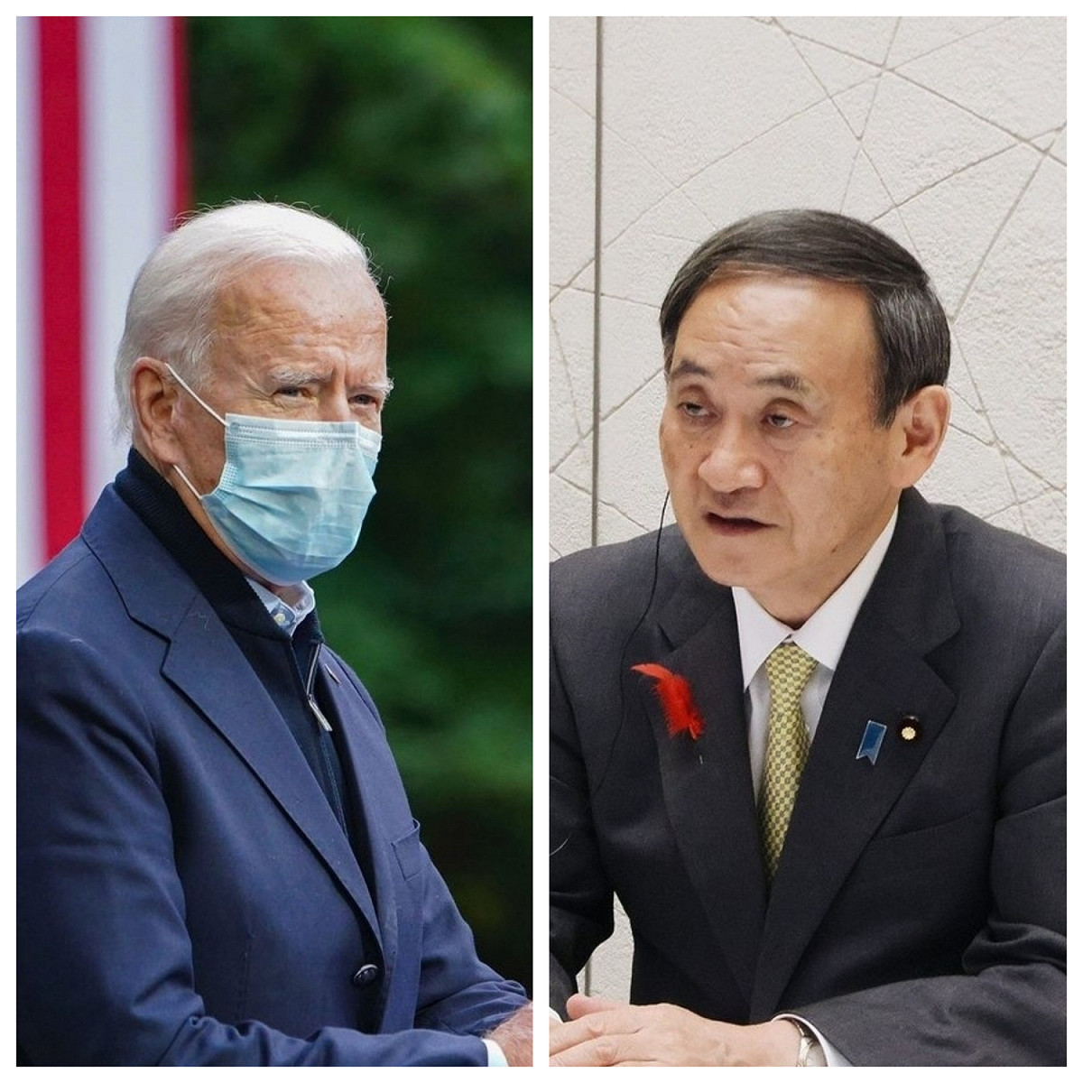 菅義偉（右）、拜登（左） 圖：新頭殼合成