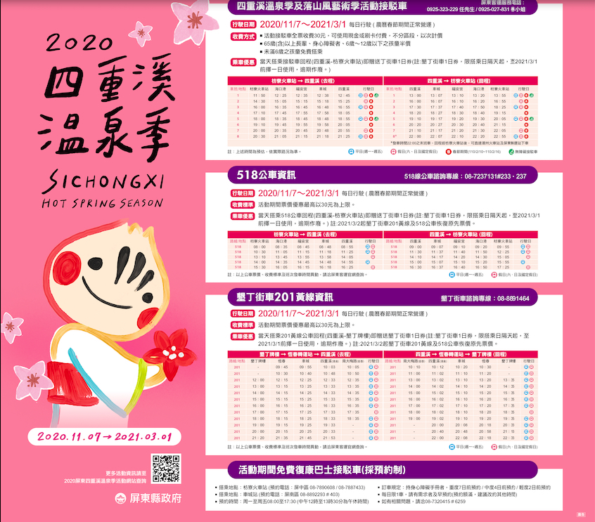接駁資訊。 圖：屏東縣政府／提供