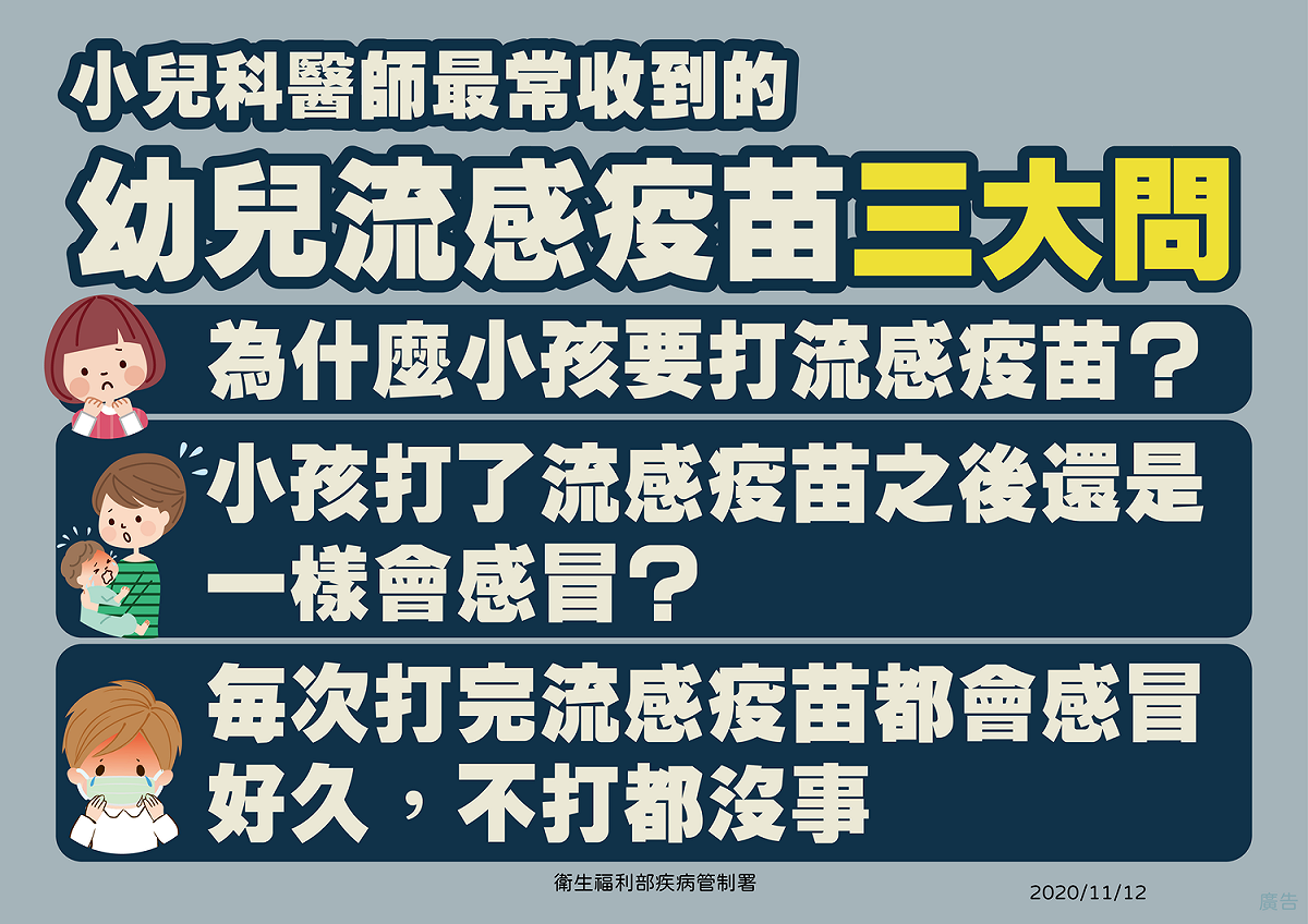 小時科醫師最常被家長問的３大問題。 圖：中央流行疫情指揮中心／提供