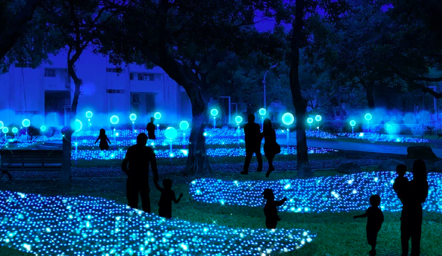 主題燈飾模擬圖：極光雪原。 圖：取自2020屏東聖誕節網站