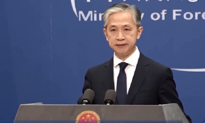 中國外交部發言人汪文斌。 圖：翻攝中國日報微博（資料照）