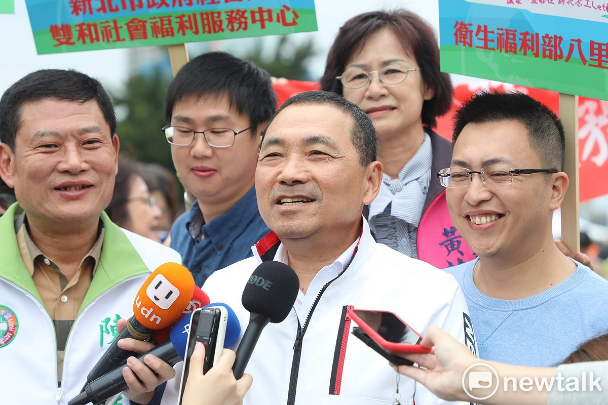 侯友宜說，只要萊豬不進口台灣，他給中央政府民進黨打100分，但進口就打0分。 圖：林昀真／攝